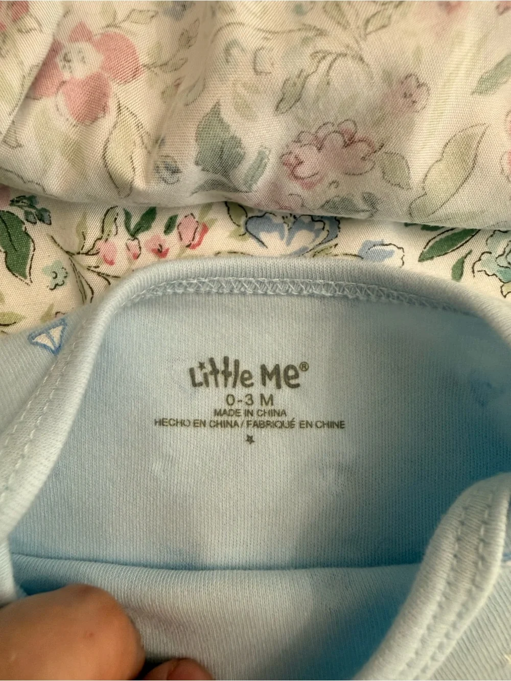 Little Me Light Blue Gown and Carter’s Light Green Giraffe Gown